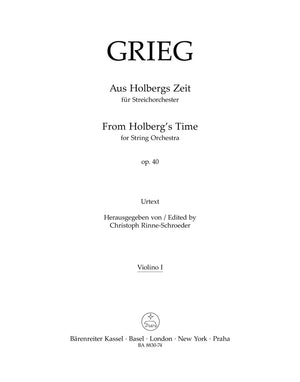 Grieg: From Holdberg's Time, Op. 40 (Version for String Orchestra)