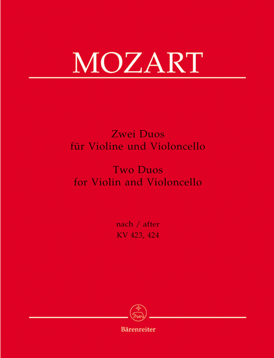 Mozart: 2 Duos for Violin and Cello