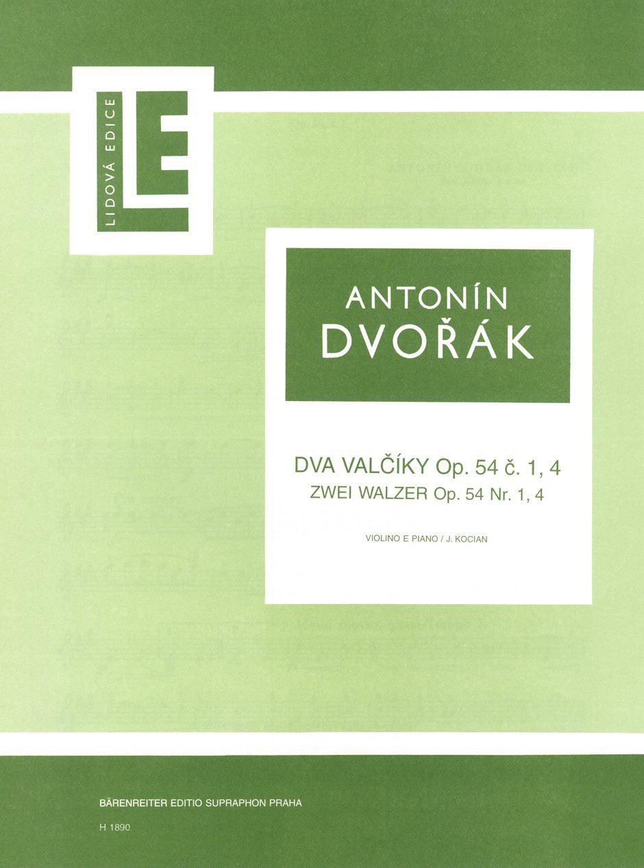 Dvořák: Two Waltzes, Op. 54, Nos. 1 & 4 (arr. for violin & piano)