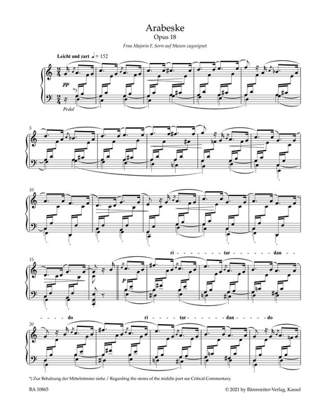 R. Schumann: Arabesque, Op. 18; Blumenstück, Op. 19
