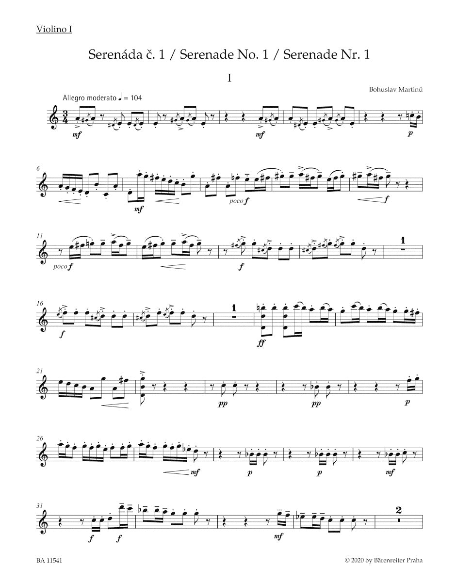 Martinů: Serenade No. 1, H. 217