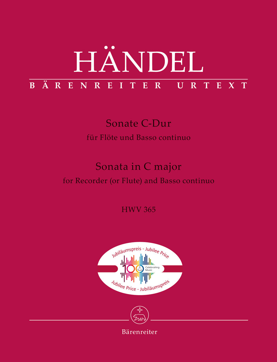 Handel: Recorder Sonata in C Major, HWV 365, Op. 1, No. 7