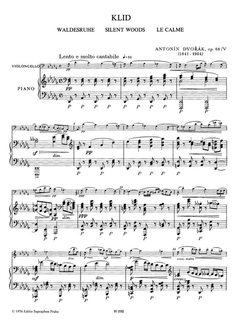Dvořák: Silent Woods No. 5, Op. 68