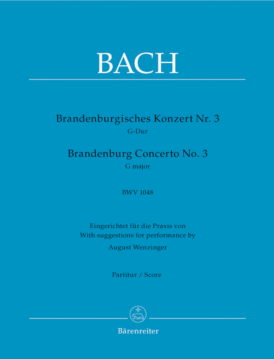 Bach: Brandenburg Concerto No. 3 in G Major, BWV 1048 (with performance markings)