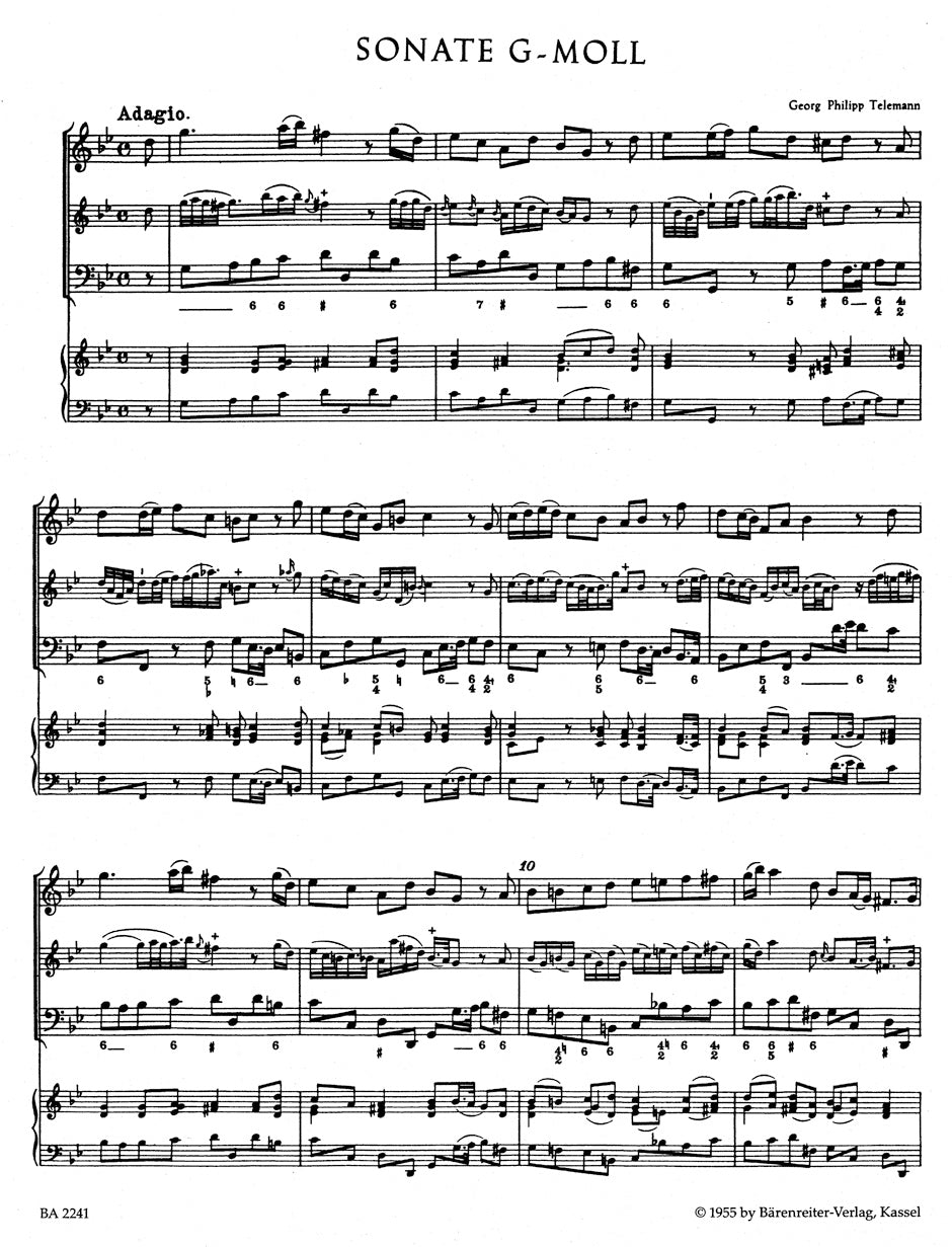 Telemann: Methodical Sonatas - Volume 1 (TWV 41:g3 and 41:A3)