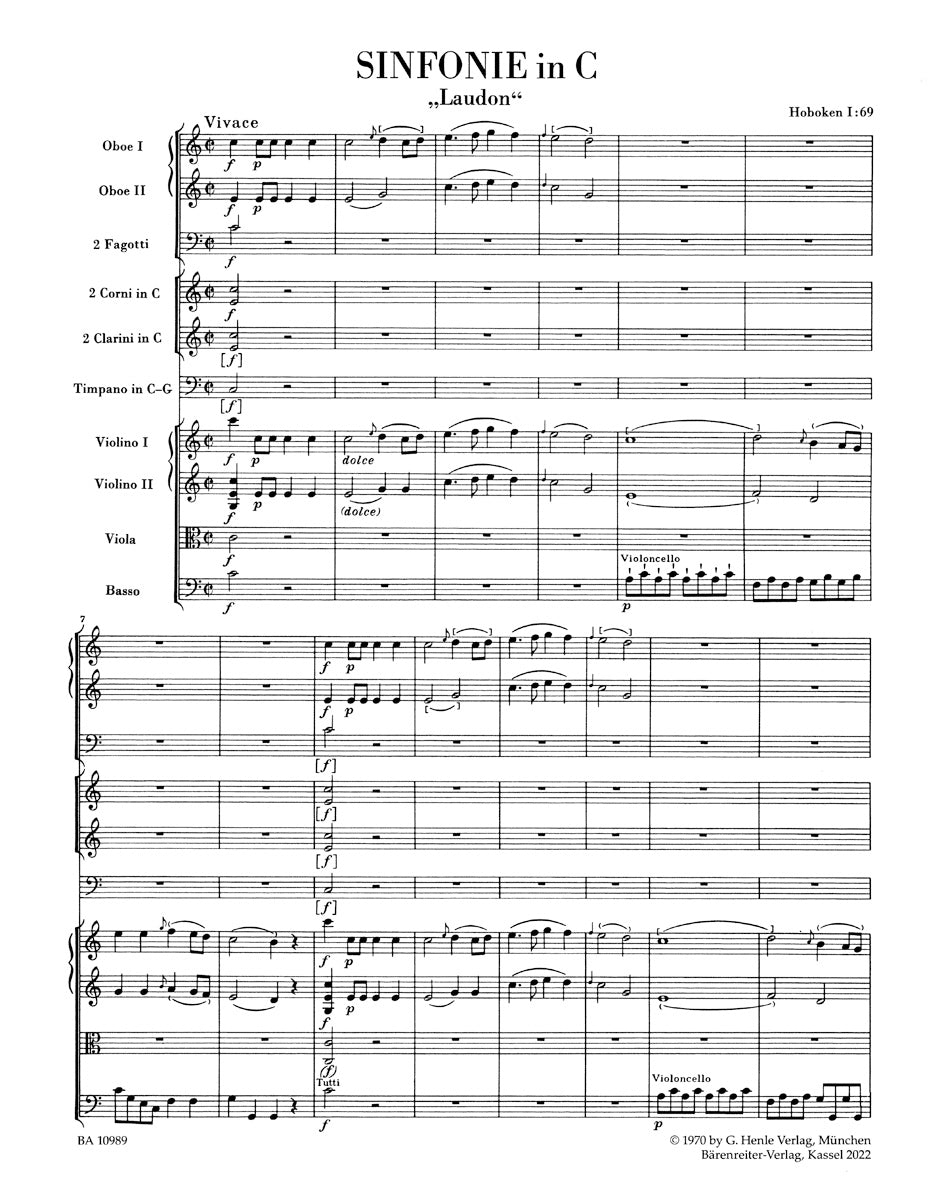 Haydn: Symphony in C Major, Hob. I:69