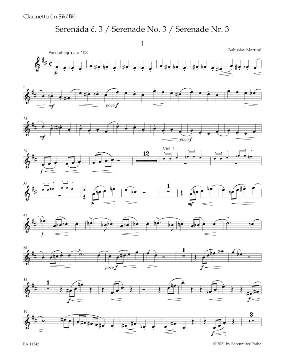 Martinů: Serenade No. 3, H. 218
