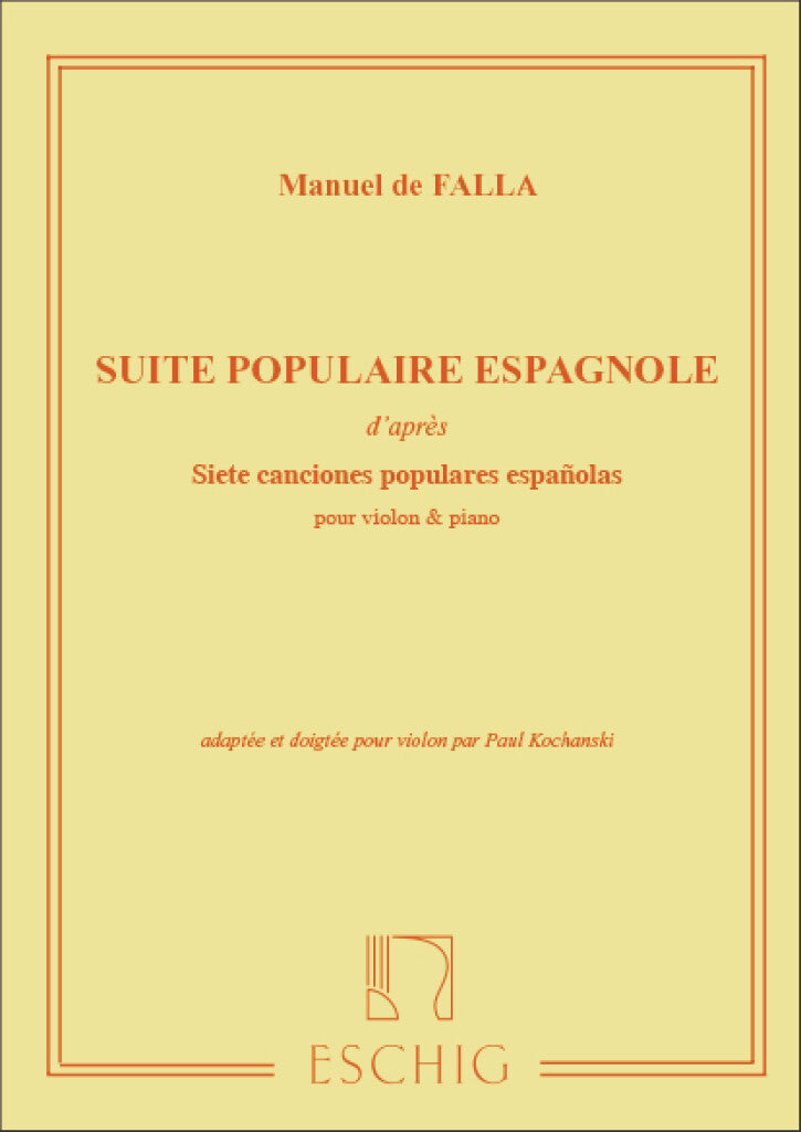 Falla: Suite populaire espagnole (arr. for violin & piano)