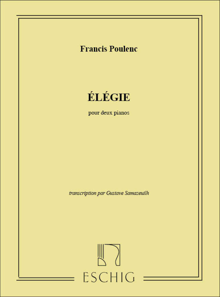 Poulenc: Élégie, FP 175