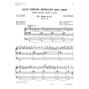 Langlais: 8 pièces modales, Op. 90
