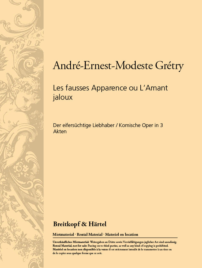 Les fausses Apparence ou L'Amant jaloux