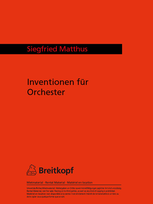 Inventionen für Orchester
