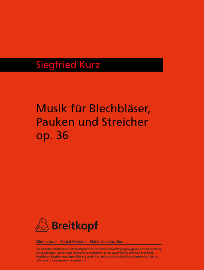Musik für Blechbläser, Pauken und Streicher