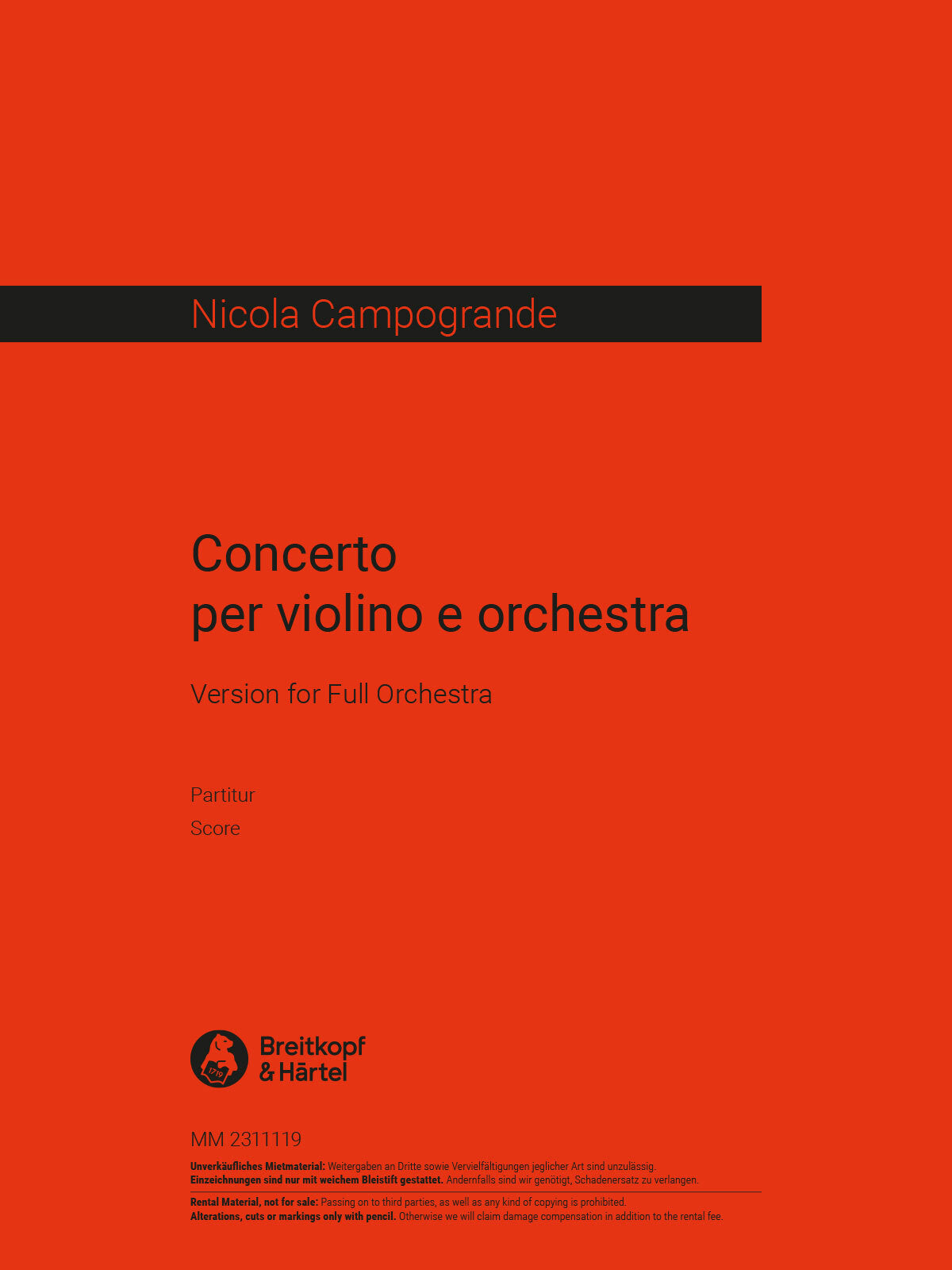 Concerto per violino e orchestra