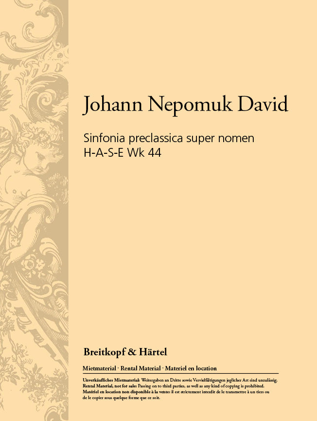 Sinfonia preclassica super nomen H-A-S-E (1953)