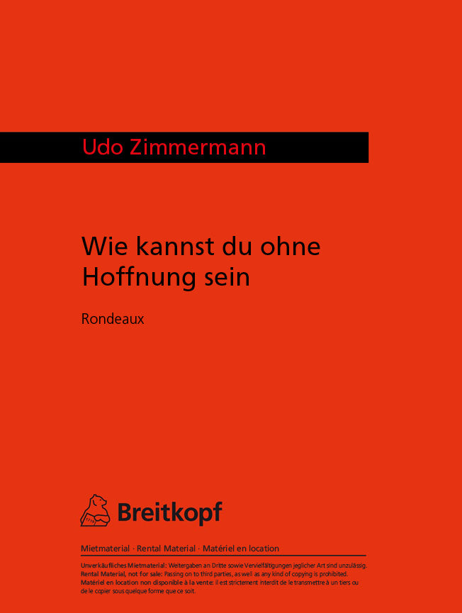 Wie kannst du ohne Hoffnung sein