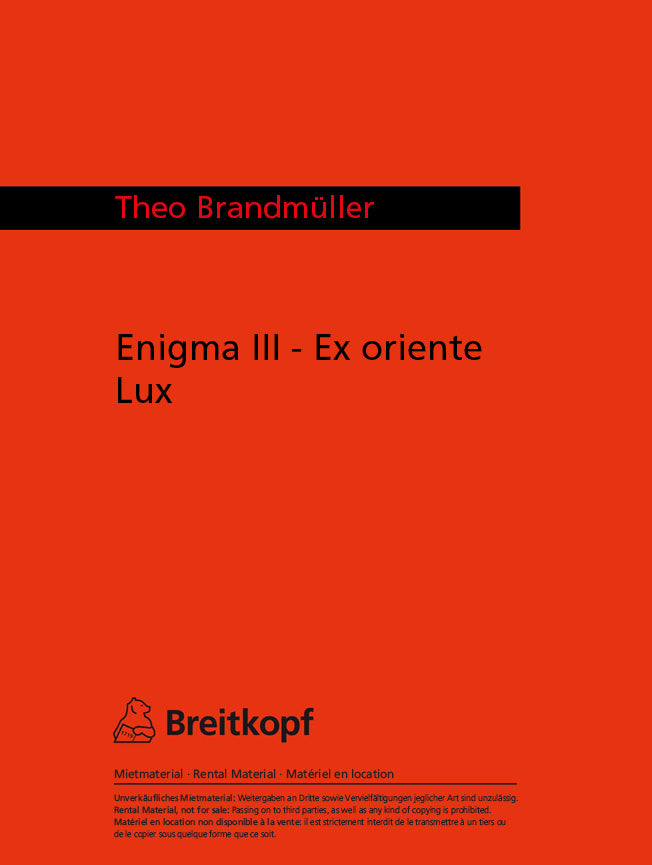 Enigma III - 'Exoriente Lux'