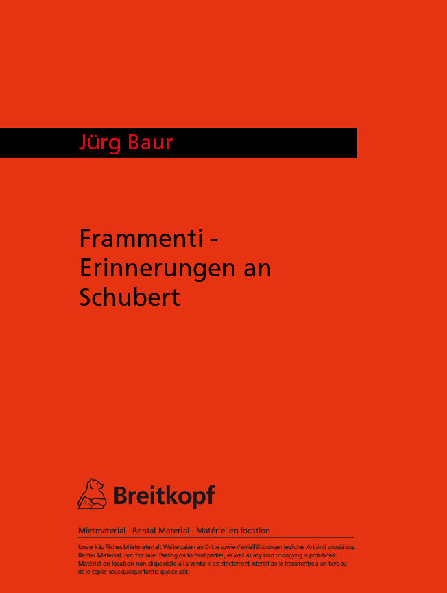 Frammenti - Erinnerungen an Schubert (1995/96)