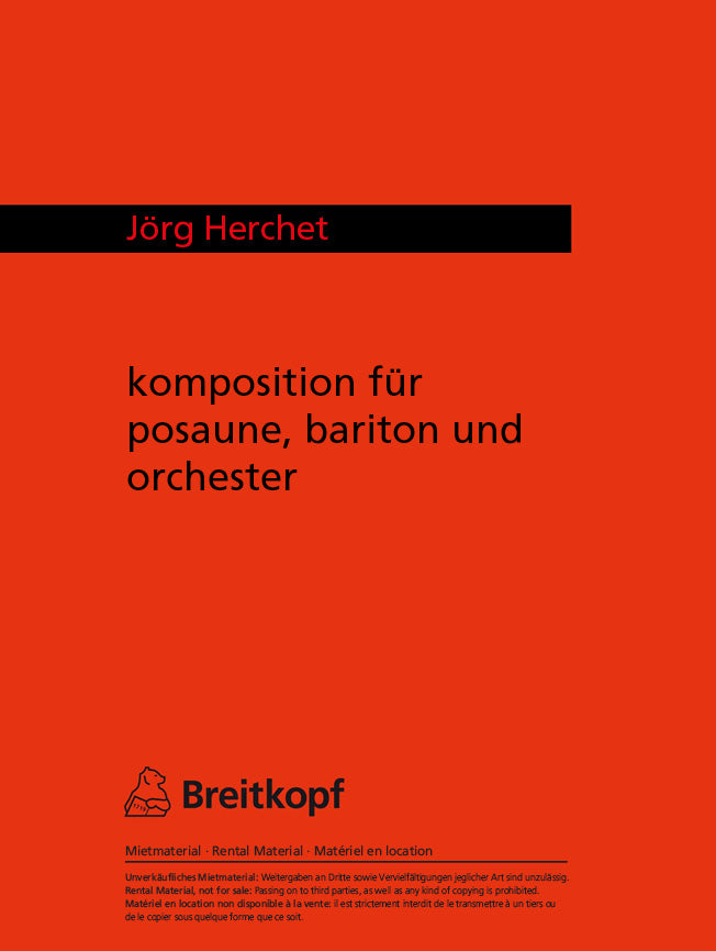 Kompositionen für Posaune, Bariton und Orchester