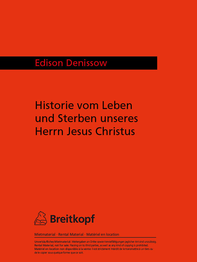 Historie vom Leben und Sterben unseres Herrn