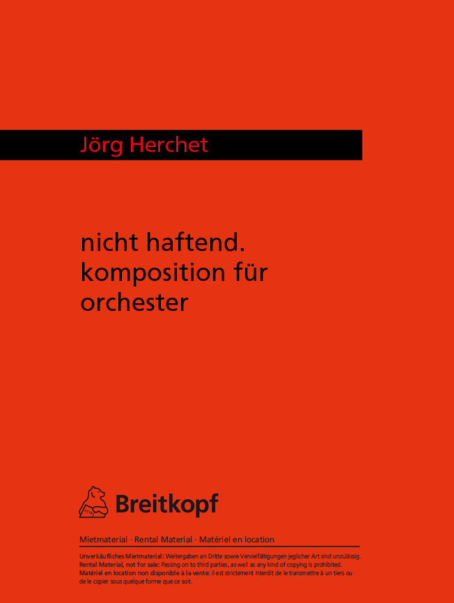 nicht haftend. komposition für orchester (1998)