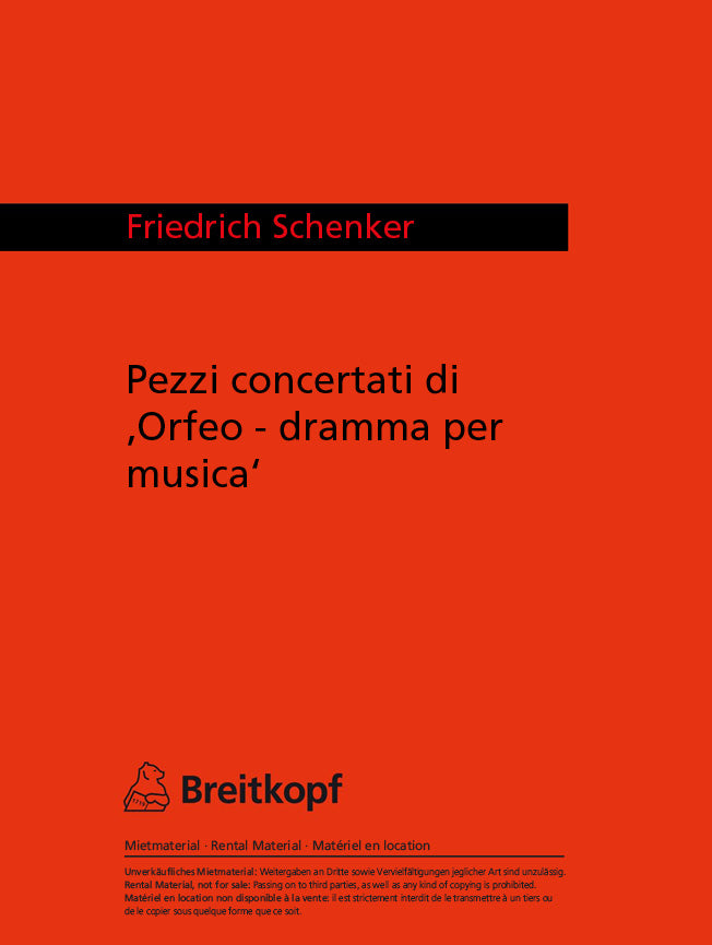 Pezzi concertati di 'Orfeo - dramma per musica'