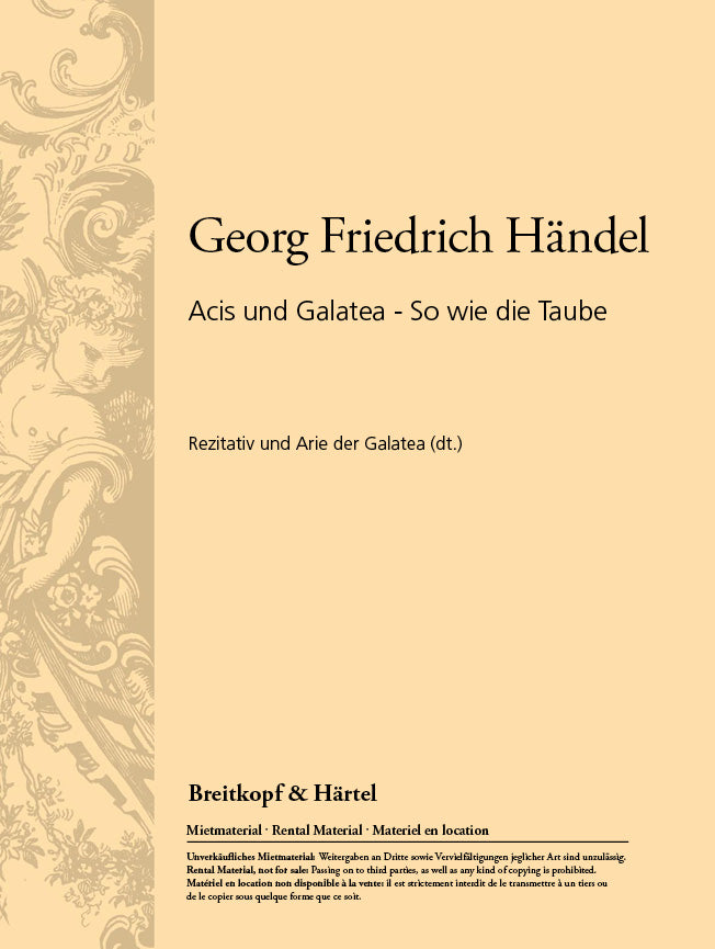 Acis und Galatea / So wie die Taube