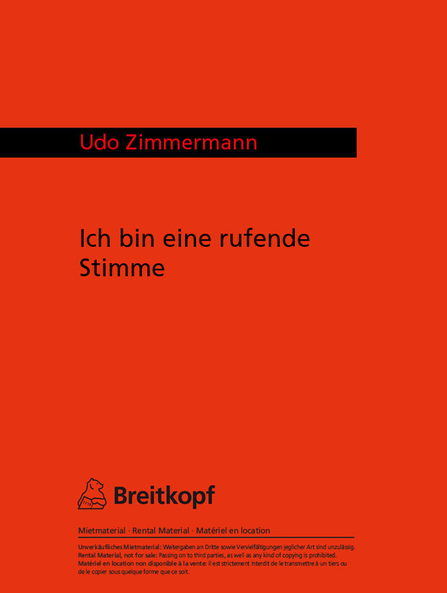 Ich bin eine rufende Stimme(1996/97)
