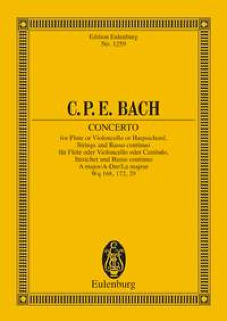 Bach: Flute Concerto in A Major, H 438, Wq. 168