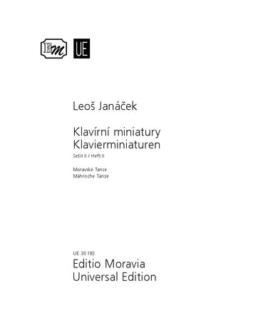 Janáček: Piano Miniatures - Volume 2 (Moravian Dances)