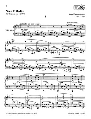 Szymanowski: 9 Preludes, Op. 1