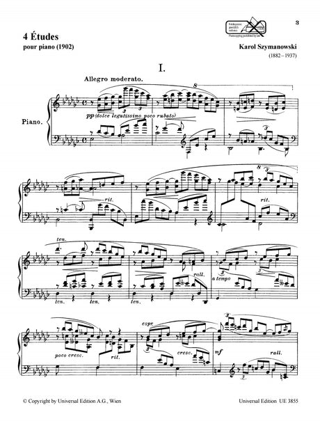Szymanowski: 4 Études, Op. 4