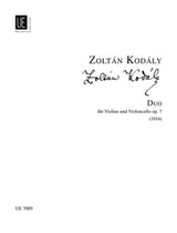 Kodály: Duo for Violin and Cello, Op. 7