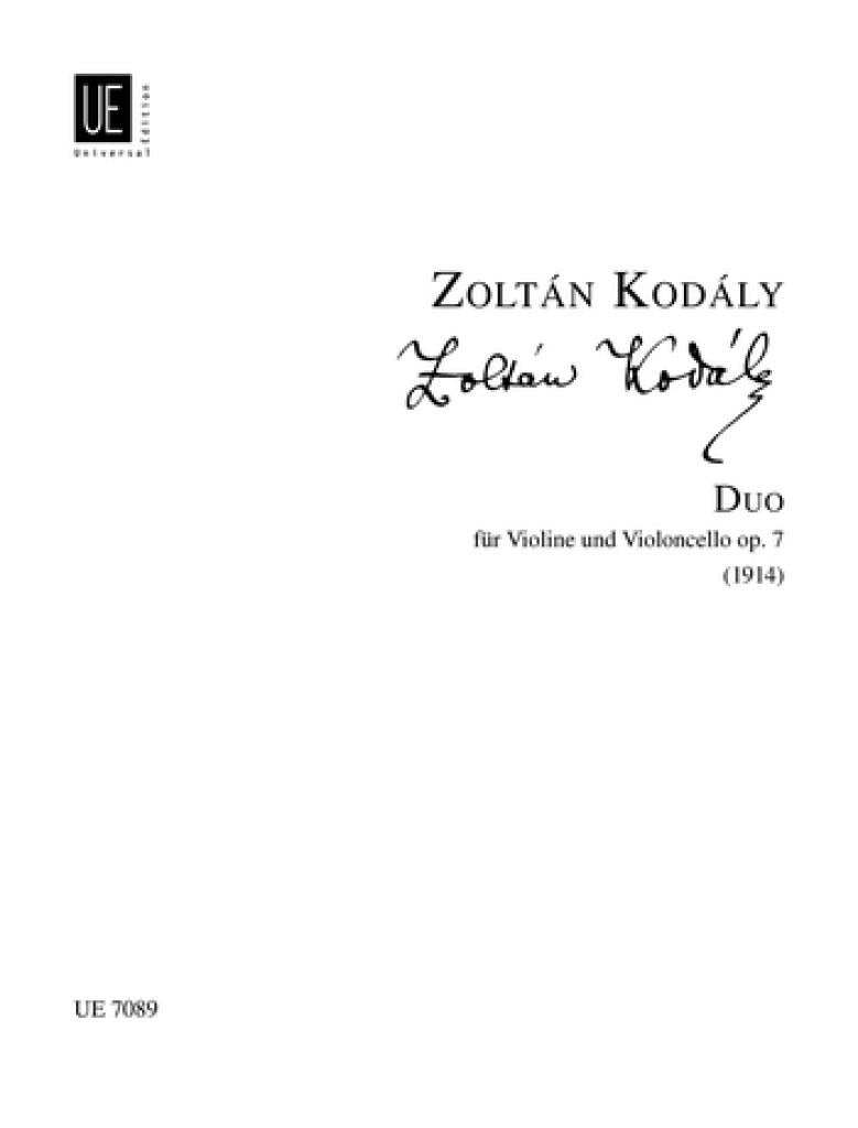 Kodály: Duo for Violin and Cello, Op. 7