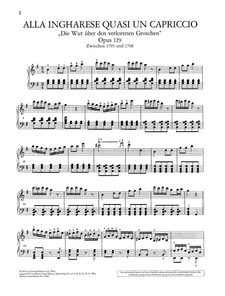 Beethoven: Alla Ingharese quasi un Capriccio, Op. 129