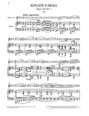 Brahms: Clarinet Sonata in F Minor, Op. 120, No. 1