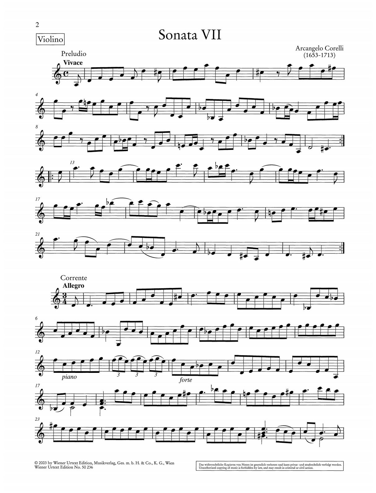 Corelli: Violin Sonatas, Op. 5 - Volume 2