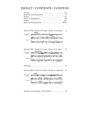 Richter: 3 Sonatas for Flute (Violin), Harpsichord and Cello ad lib.