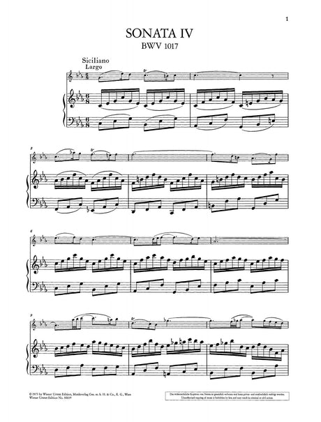 Bach: Violin Sonatas Nos. 4-6 BWV 1017-1019