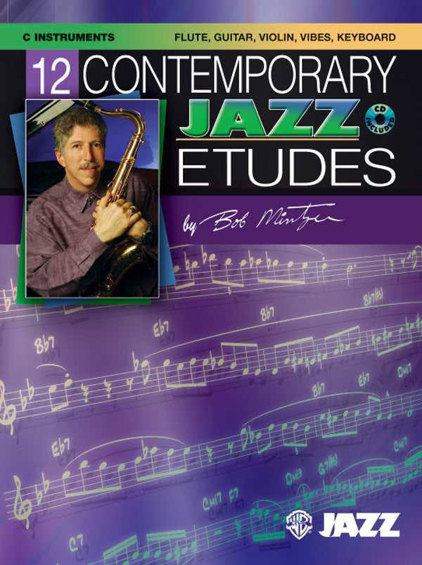 Mintzer: 12 Contemporary Jazz Etudes for Flute, Violin, Vibes, Guitar & Keyboard