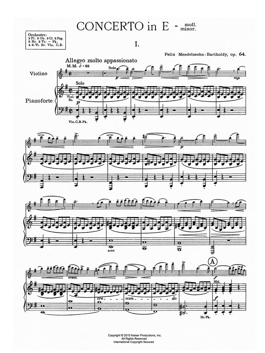 Ševčík-Mendelssohn: Violin Concerto in E Minor, Op. 64