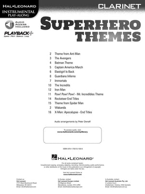 Superhero Themes Instrumental Play-Along for Clarinet