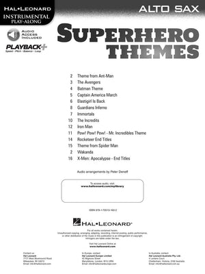 Superhero Themes Instrumental Play-Along for Alto Sax