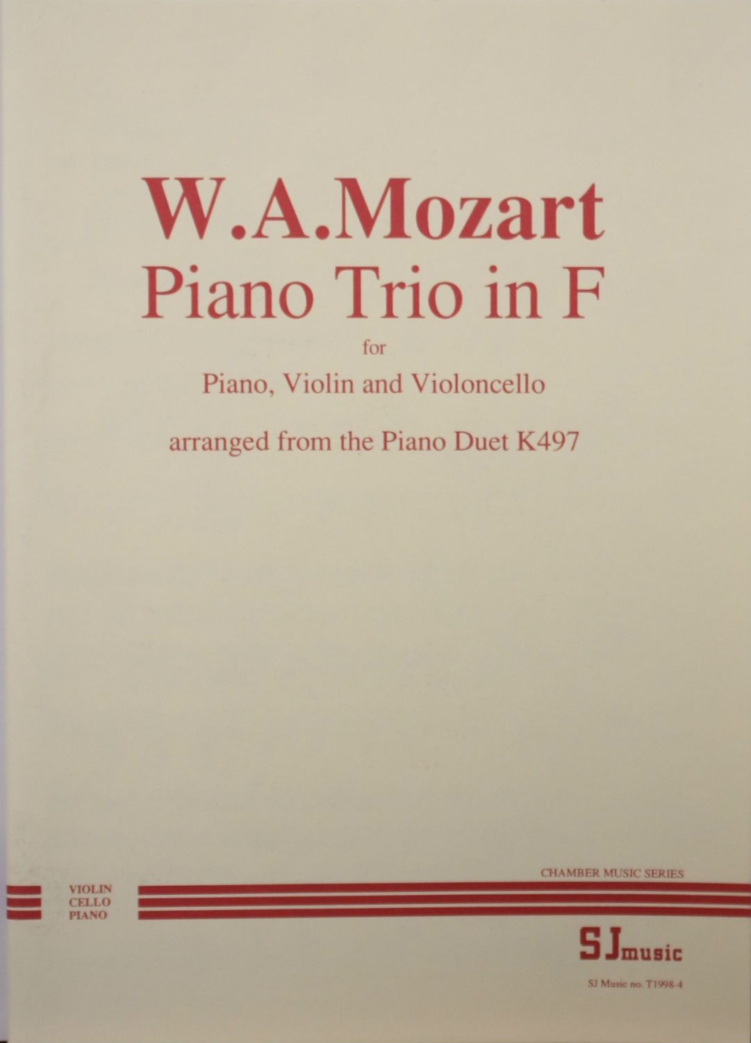 Mozart: Piano Trio (arr. from Sonata, K. 497)