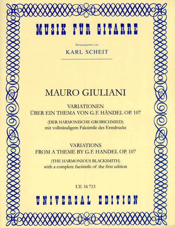 Giuliani: Variations on "The Harmonius Blacksmith", Op. 107