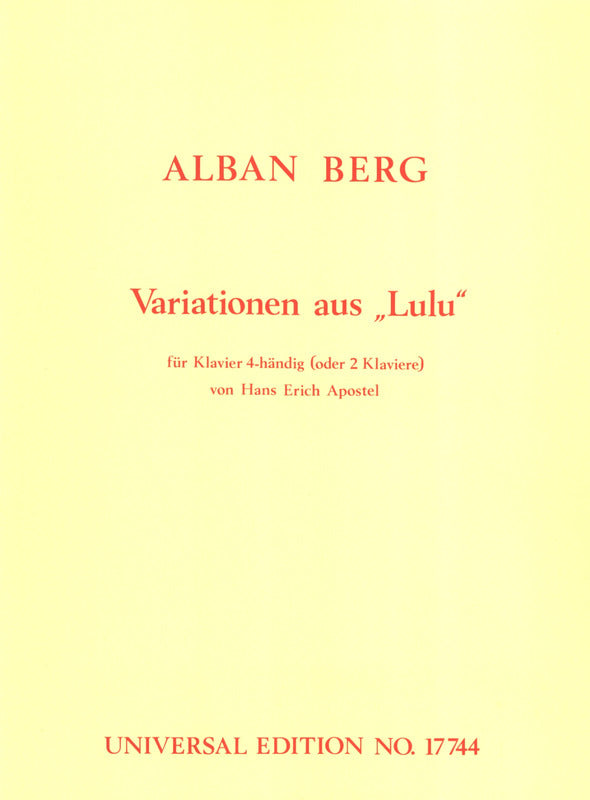 Berg-Apostel: Variations on a Theme from "Lulu"