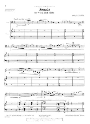 Adler: Viola Sonata