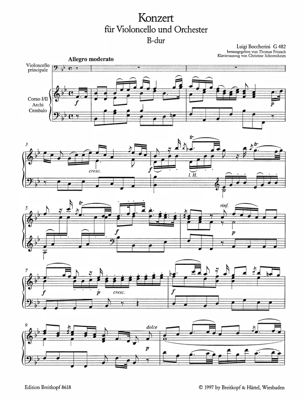 Boccherini: Cello Concerto in B-flat Major, G. 482