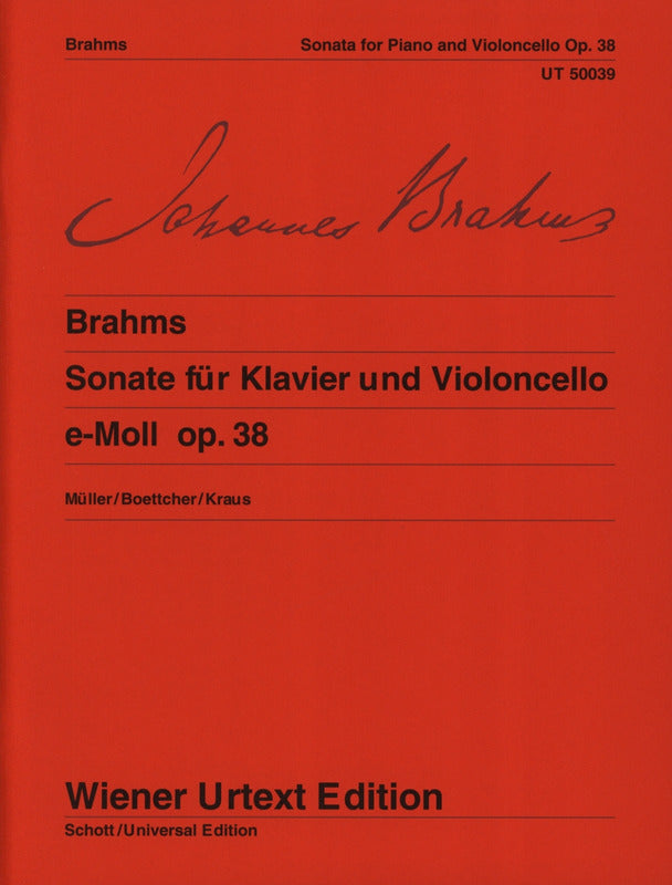Brahms: Cello Sonata in E Minor, Op. 38