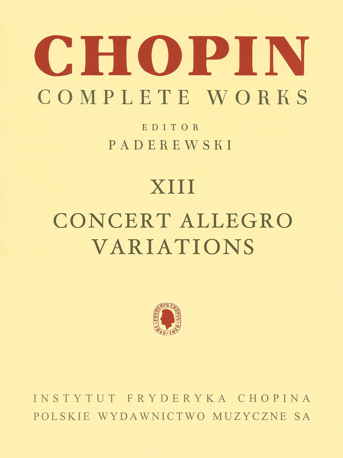Chopin: Concert Allegro Variations